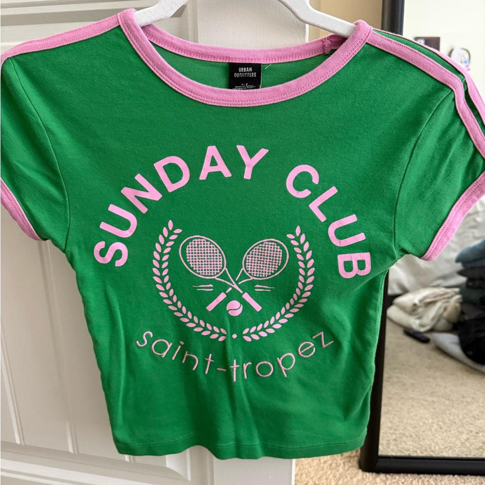 Urban Outfitters Green and Pink Top